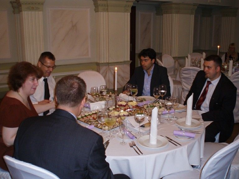 Gala dinner at restaurant " Vernisaža"